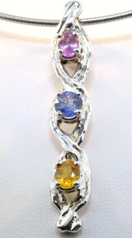 Multicolor Sapphire Pendant